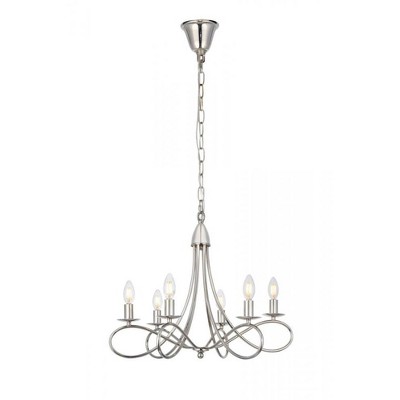 Elegant Lighting Lyndon 6 light Polished Nickel Pendant