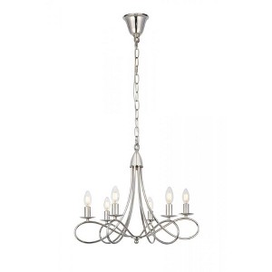 Elegant Lighting Lyndon 6 light Polished Nickel Pendant - 1 of 4