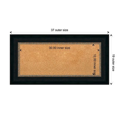 Paragon Bronze Framed Natural Cork Bulletin Board 37" x 19"