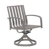 Cesicia  2Pcs 22.8'' x 26.2'' x 35'' in Aluminum Rotating Armchair With Seat Cushion For Living Room, Bedroom, Office, Brown&Gray - 4 of 4