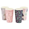 Sparkle and Bash 48 Piece Disposable Christmas Coffee Cups with Lids and Sleeves, 16oz Coffee Cups, 4 Xmas Holiday Designs - 3 of 4