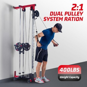 Wall Mount Cable Machine,LAT Power Cable Machine, LAT Pull Down and LAT Row LAT Tower,Cable Crossover Machine for Home Gym Total Body Training - 1 of 4