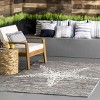 Nuloom Marine Graphic 8x10 Indoor/Outdoor Area Rug for Living Room Patio Deck Front Porch Kitchen, Grey/Ivory - 2 of 4