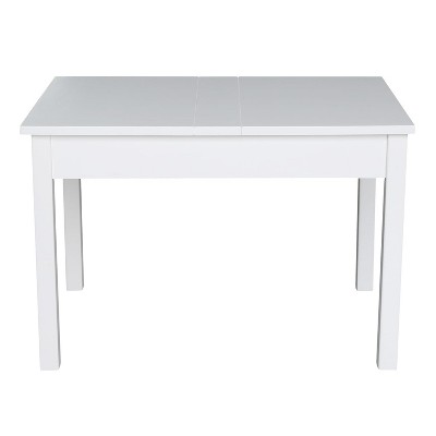 White Rectangular Extendable Wood Lift Top Table