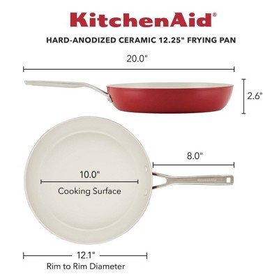 Empire Red 12.25-Inch Aluminum Ceramic Nonstick Frying Pan
