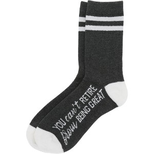 Pavilion Gift Company - You Can't Retire - M/L Crew Socks - Socks - 1 of 4