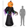 LOVSON 7-foot Halloween inflatable outdoor decoration, Grim Reaper ghost pumpkin, suitable for gardens, lawns, parties, waterproof design - 3 of 4