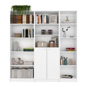 NicBex 71" H 3 Piece Bookcase Set Storage Cabinet Bookshelf with 14 Shelves for Living Room and Bedroom - 1 of 4