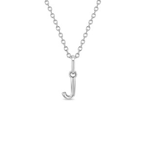 Girls' Tiny Initial Letter Sterling Silver Necklace - In Season Jewelry - 1 of 3