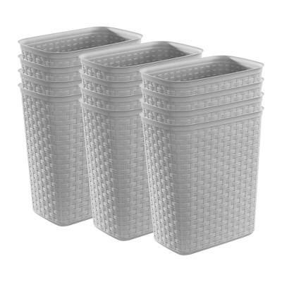 Sterilite Weave 5.8 Gallon Plastic Home/Office Wastebasket Trash Can