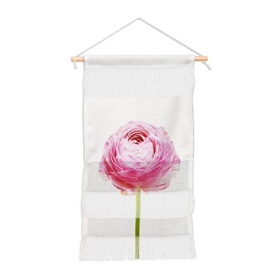 Cassia Beck Ranunculus Flower Fiber Wall Hanging - Society6