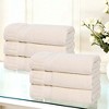 Ribbed Textured Border Zero Twist Cotton Medium Weight Towel Set by Blue Nile Mills - 2 of 4