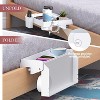 Belffin Bedside Shelf for Bed, Folding Bunk Bed Shelf for Top Bunk Clip On Nightstand Room Essential Table Caddy Bedside Night Stand, Plus Size, White - 3 of 4