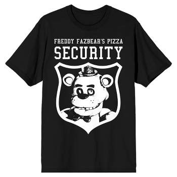 Five Nights At Freddy's Freddy Fazbear's Pizza Security Women's Black T-Shirt Tee Shirt-
