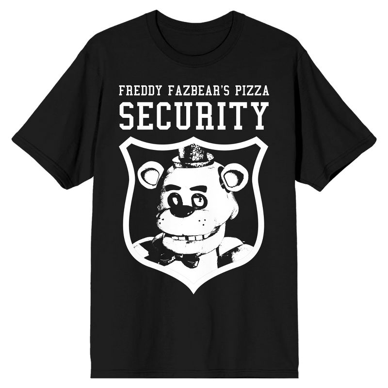 Five Nights At Freddy's Freddy Fazbear's Pizza Security Women's Black T-Shirt Tee Shirt-, 1 of 2