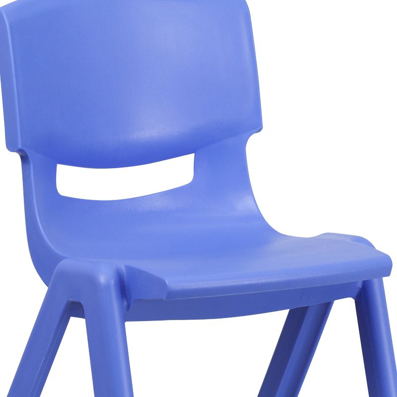 Flash Furniture 2 Pack Blue Plastic Stackable School Chair with 15.5" Seat Height, 5 of 11