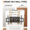 Full Motion TV Wall Mount for Most 42–84 inch Flat Curved TVs up to 132 lbs, Bracket with Articulating Arms, Swivel, Tool-Free Tilt - 4 of 4