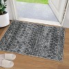 Acekool Vintage Striped Rug 2x3 - Washable Non-Slip Entryway Mat - 3 of 4