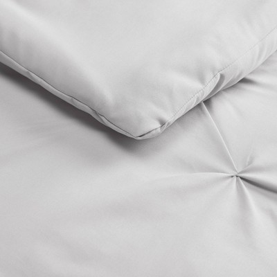 Full Gray Microfiber Bed in a Bag Set