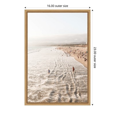 Santa Monica Beach Earth Tones Canvas Wall Art, 16x23