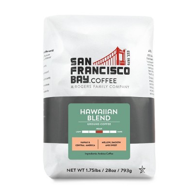 San Francisco Bay Coffee, Hawaiian Blend, 28oz Ground Coffee