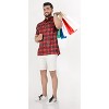LA LEELA Men's Beach Button Down Funky Santa Flannel Dress Shirt Vacation Party Ugly Christmas Tree Hawaiian Gifts shirts for Men - 2 of 4