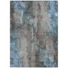 HomeRoots 3' X 5' Taupe And Blue Floral Washable Indoor Outdoor Area Rug - 4 of 4