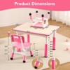 Garvee Kids Table and Chairs Set, 31.5'' Rectangle Desk With 4 Seats,Graffiti Desktop, Non-Slip Legs, Children Multi-Activity Table - 2 of 4