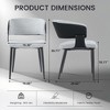 Modern Curved Backrest Dining Chairs Set of 6, PU Leather Upholstered Chair, Kitchen Chairs with Metal Legs for Dining Room - 2 of 4