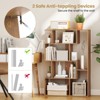 Tangkula 2 PCS 47" Open-back Geometric Bookshelf Free-standing Storage Shelf Unit - 3 of 4