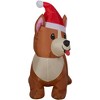 Gemmy Christmas Airblown Inflatable Corgi Dog, 2.5 ft Tall, Brown - 3 of 4