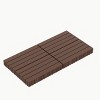 Syemin Carpet Tiles Patio Deck Tiles DIY Module Interlocking Decking Tiles Quick Deck Floor Tile for Poolside Balcony, Red+Brown, 25.2"*13"*19.7" - 4 of 4