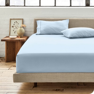260 Thread Count Organic Cotton Percale Fitted Sheet by Bare Home