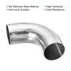 Unique Bargains 304 Stainless Steel Exhaust Hose Pipe Fitting 90 Mandrel Bend Silver - 3 of 4