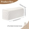 Unique Bargains PU Leather Anti-Slip Stretch Couch Arm Slipcovers 2 Pcs - 2 of 4
