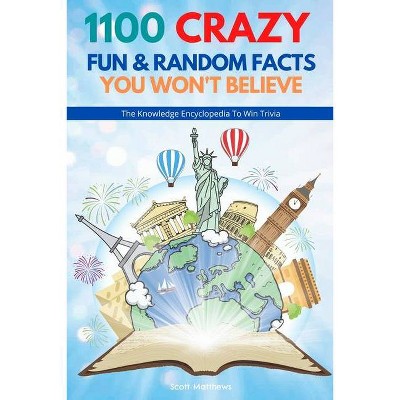 1100 Crazy Fun & Random Facts You Won't Believe - The Knowledge Encyclopedia To Win Trivia (Funny, Strange & Ridiculous Facts) - by  Scott Matthews