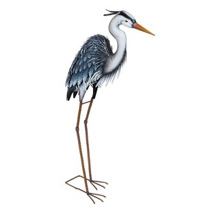 Evergreen Beautiful Metal Grey Heron Decor - 24 x 34 x 8 Inches Homegoods and Decorations for Every Space - 1 of 1