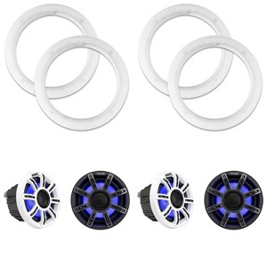 Kicker (2 Pair ) 51MSC65 LED 6.5" Premium Marine Coaxial with a Pair of 50KLSR65 6.5 Led Speaker Ring Bundle - 1 of 4