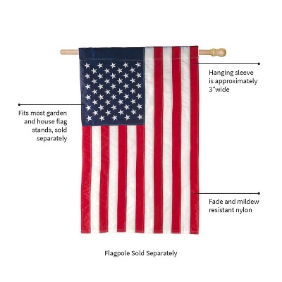 Patriotic American Flag House Applique Flag