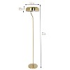 KTMBDW Modern Floor Lamp Simple Design with Gold Shade, Socket Switch, 55" Small Tall Lamps for Living Room Bedroom Office (Without Bulb) - 4 of 4