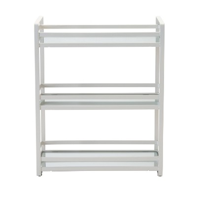 White 3-Tier Slim Wire Frame Vanity Spice Rack