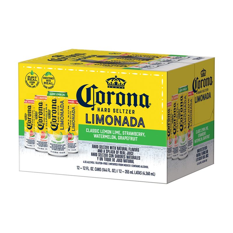 Corona Hard Seltzer Limonada Variety Pack - 12pk/12 fl oz Slim Cans, 6 of 11