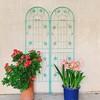 MOEPISY 2 Pack Metal Garden Trellis 71 inch x 19.7 inch Rustproof Trellis Green - 3 of 4