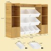 Toy Storage Organizer with 8 Removable Toy Bins, Toy Organizers and Storage, Large Toy Organizer Kids Bookshelf with 6 Storage Cubbies - 2 of 4