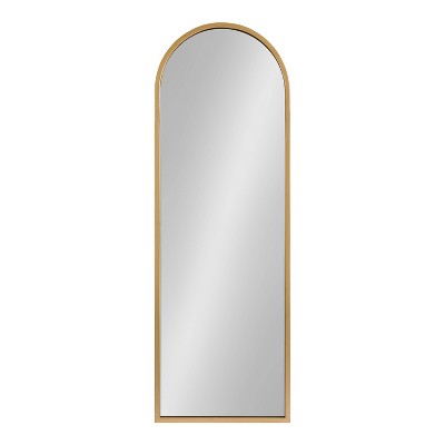 Gold Full-Length Rectangular Wall Mirror with Metal Frame