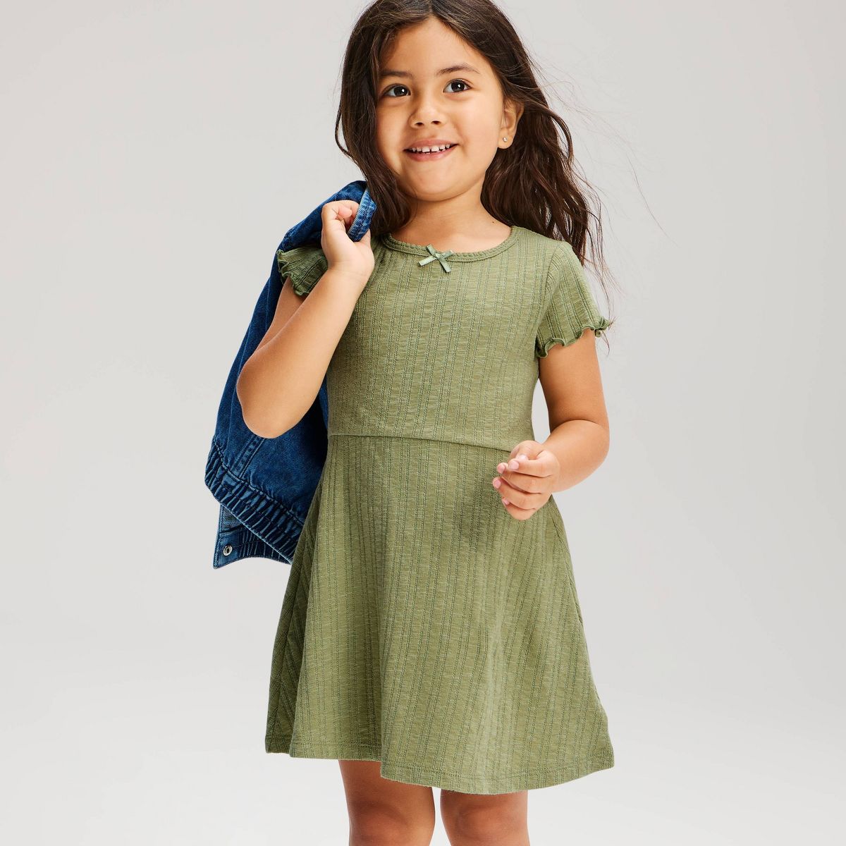 Toddler Girls' Solid Ribbed Dress - Cat & Jack™ - thumbnail 9