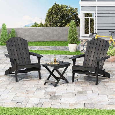 Christopher Knight Home Malibu Outdoor Acacia Wood 3 Piece Adirondack Chat Set