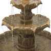 Sunnydaze 46"H Electric Polystone 3-Tier Classic Tulip Outdoor Water Fountain - 2 of 4
