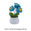 Unique Bargains Artificial Plants Hand-Knit Lily of the Valley DIY Pot Yarn 1.97"x1.97"x5.51" 1 Pcs - 3 of 4