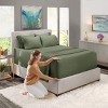 Hearth & Harbor 6 Piece Sheet Set, Extra Deep Pocket Sheets Fits Mattress up to 21", Soft Microfiber Sheets - 2 of 4